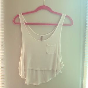 White tank crop top